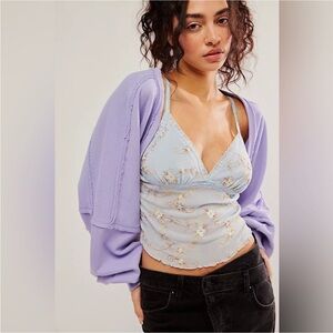 NWT  SHRUG IT OFF SWEATSHIRT CROPPED TOP